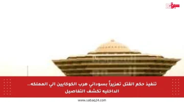 تنفيذ حكم القتل تعزيراً بسوداني هرب الكوكايين إلى المملكة.. الداخلية تكشف التفاصيل